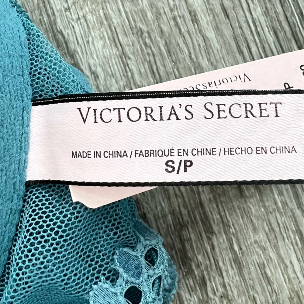 NWT Victoria’s Secret Teal Lace Lightly Lined Racerback Bralette | Size: S - Picture 7 of 12